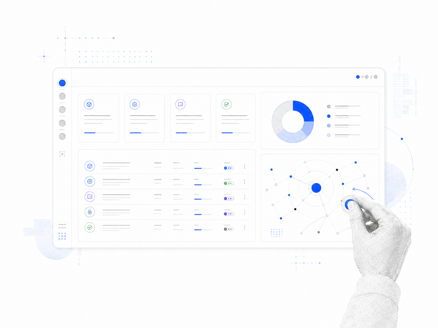 IP portfolio dashboard showing disclosures, applications, and filing status