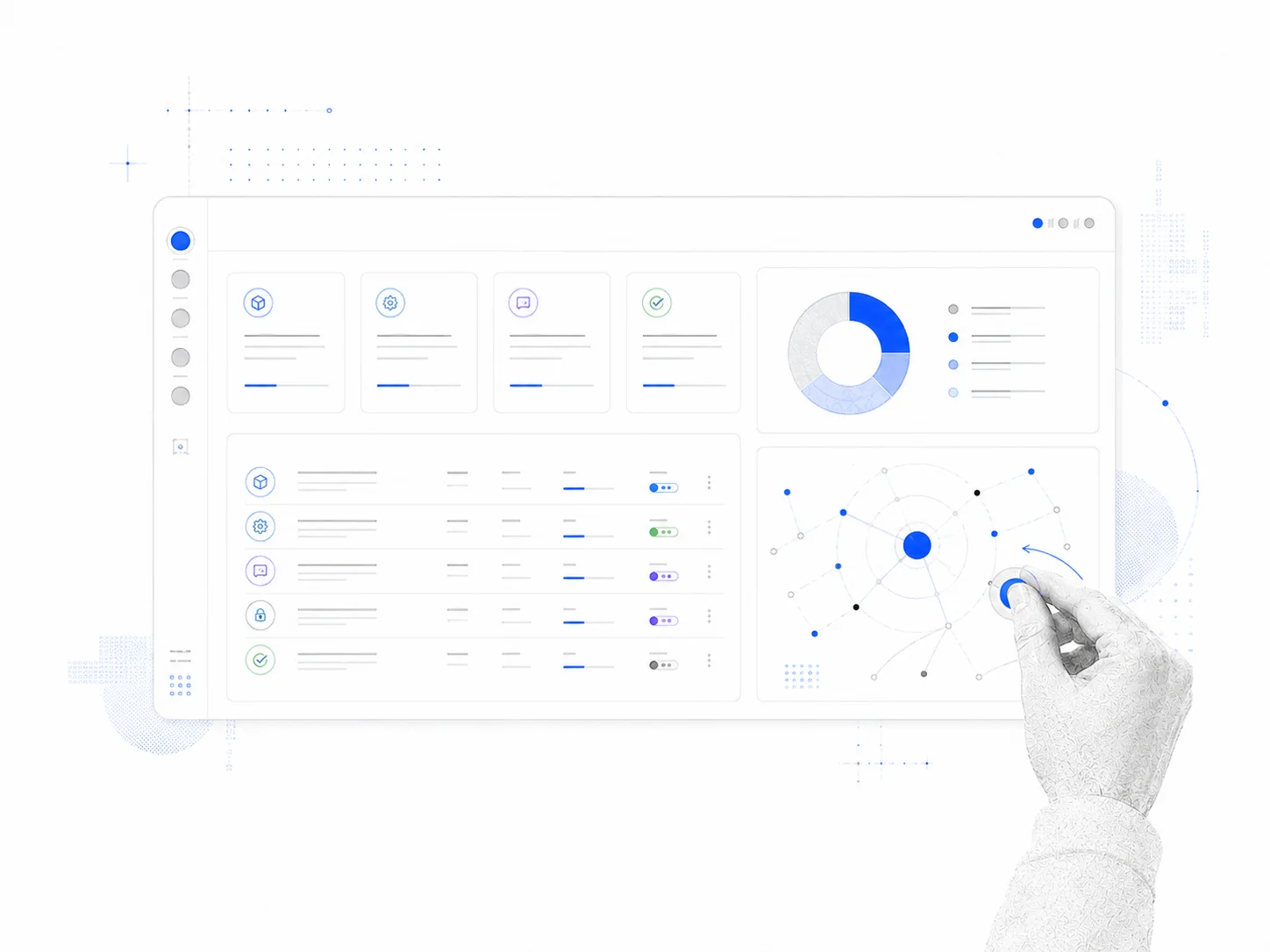IP portfolio dashboard showing disclosures, applications, and filing status
