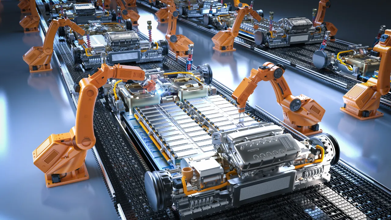 Manufacturing robotics assembly line