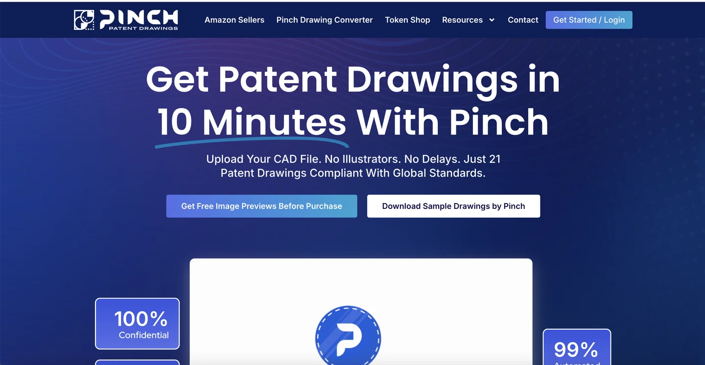 Pinch Patent Drawings patent illustration service homepage