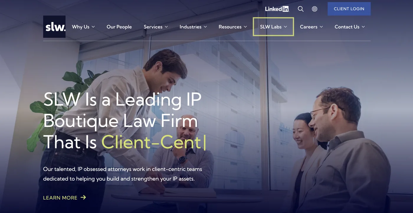 Schwegman Lundberg & Woessner website Schwegman Lundberg & Woessner homepage — specialist IP law firm focused on patent prosecution for technology companies